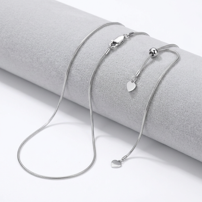 Sterling Silver 0.8mm Adjustable Snake Chain