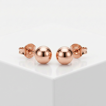 14k Rose Gold Ball Style Stud Earrings (4.0 mm)