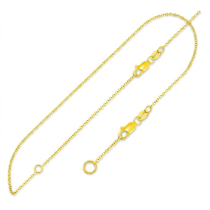 Extendable Cable Chain in 14k Yellow Gold (1.0mm)