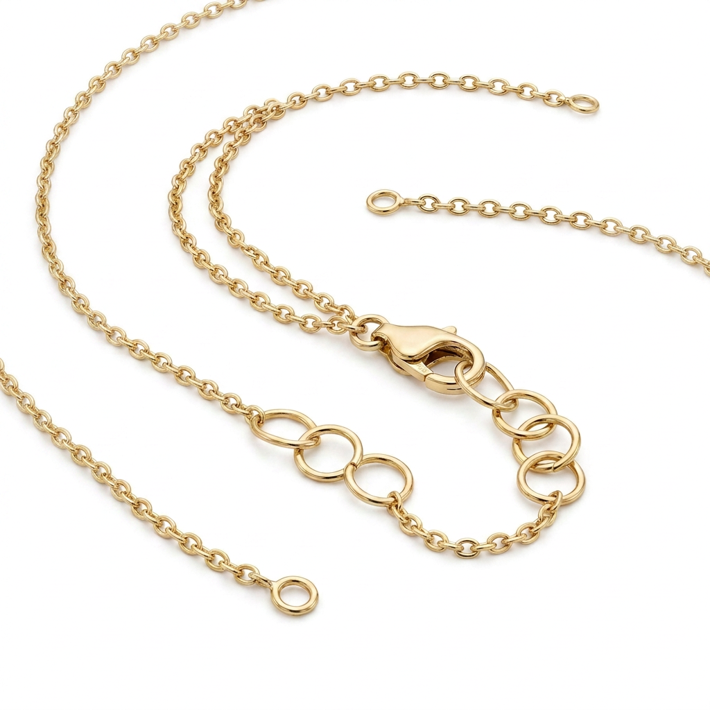 Extendable Cable Chain in 14k Yellow Gold (1.0mm)