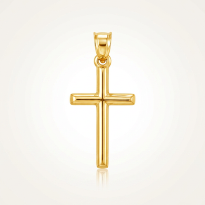 14 k Yellow Gold High Polish Cross Pendant