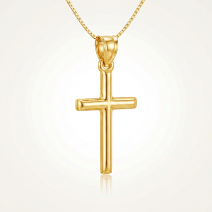 14 k Yellow Gold High Polish Cross Pendant