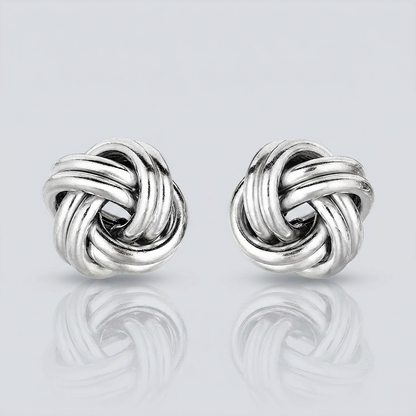 Sterling Silver Polished Love Knot Earrings
