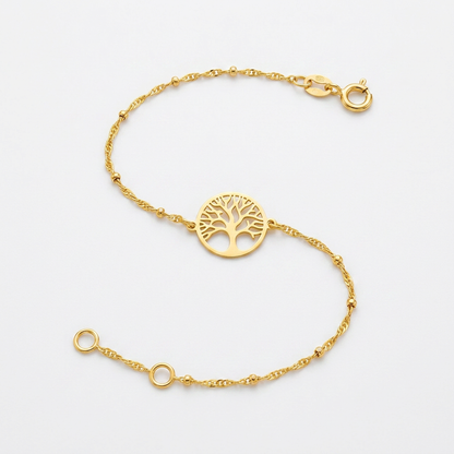 14K Yellow Gold Tree of Life Bracelet