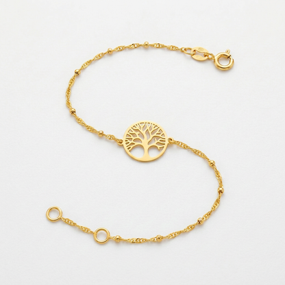 14K Yellow Gold Tree of Life Bracelet