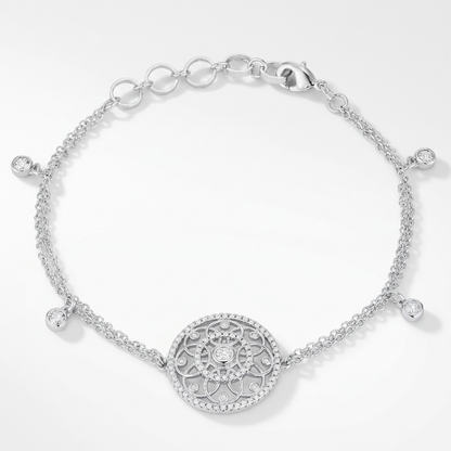 .5 Ct Bracelet with Interlocking Circles and CZ