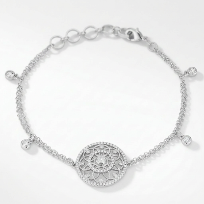 .5 Ct Bracelet with Interlocking Circles and CZ