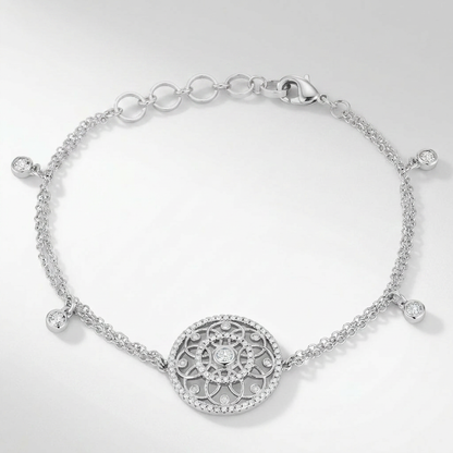 .5 Ct Bracelet with Interlocking Circles and CZ