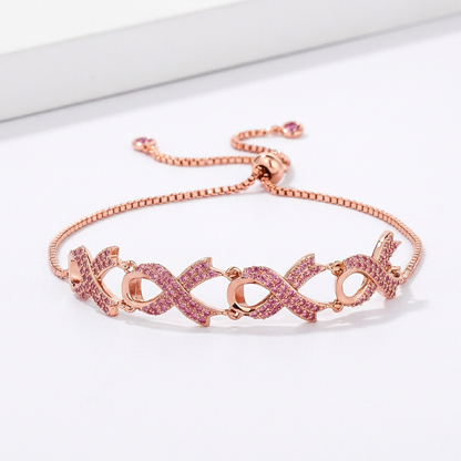 CZ Ribbon Bracelet
