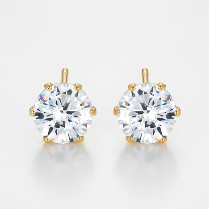Avera Reign 3.4ct CZ Stainless Steel Stud Earrings