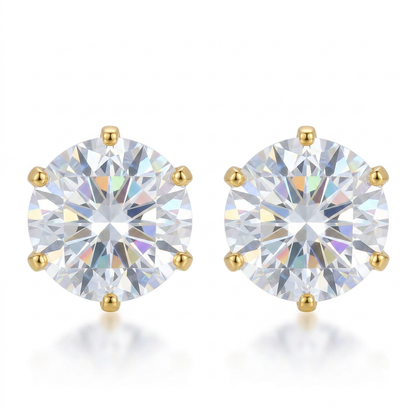 Avera Reign 3.4ct CZ Stainless Steel Stud Earrings