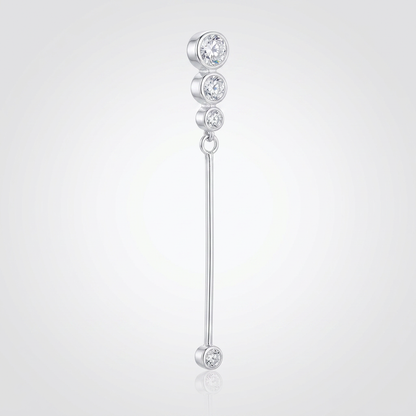 Avera 1.2Ct Graduated Plated Drop Cubic Zirconia Earrings
