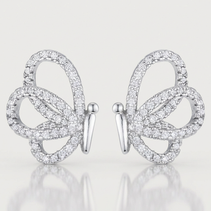 Avera .45 Ct Cubic Zirconia Butterfly Stud Earrings