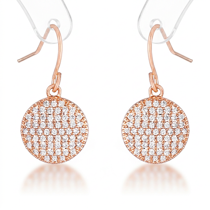 Avera .6 Ct Elegant Cubic Zirconia Plated Disk Earrings