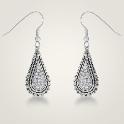 .45 Ct Tear Drop Earrings with CZ