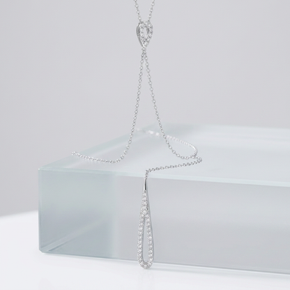Avera Chrisette 0.4ct Cubic Zirconia Classic Drop Lariat Necklace