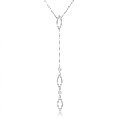 Avera Carmela 0.6ct Cubic Zirconia Classic Drop Lariat Necklace