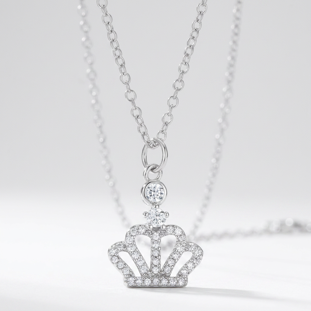 Jewelry Tabitha 0.5 ct Crown Pendant Necklace  DestGlow