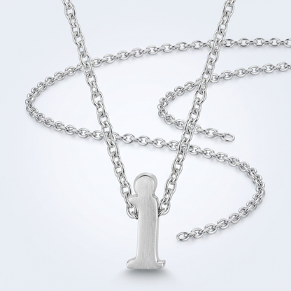 Avera Finish Initial I Pendant Sterling Silver Letter Charm