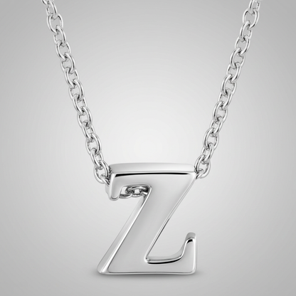 Avera Finish Initial Z Pendant in Polished Sterling Silver