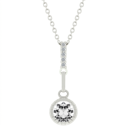 Avera Minimalist Teardrop Pendant Necklace in Sterling Silver