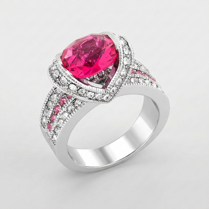 Avera Ovaline Ring in Pink Size 5 Statement Jewelry