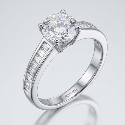 Avera Radiant Brilliance Cubic Zircon Engagement Ring 5 / Silver