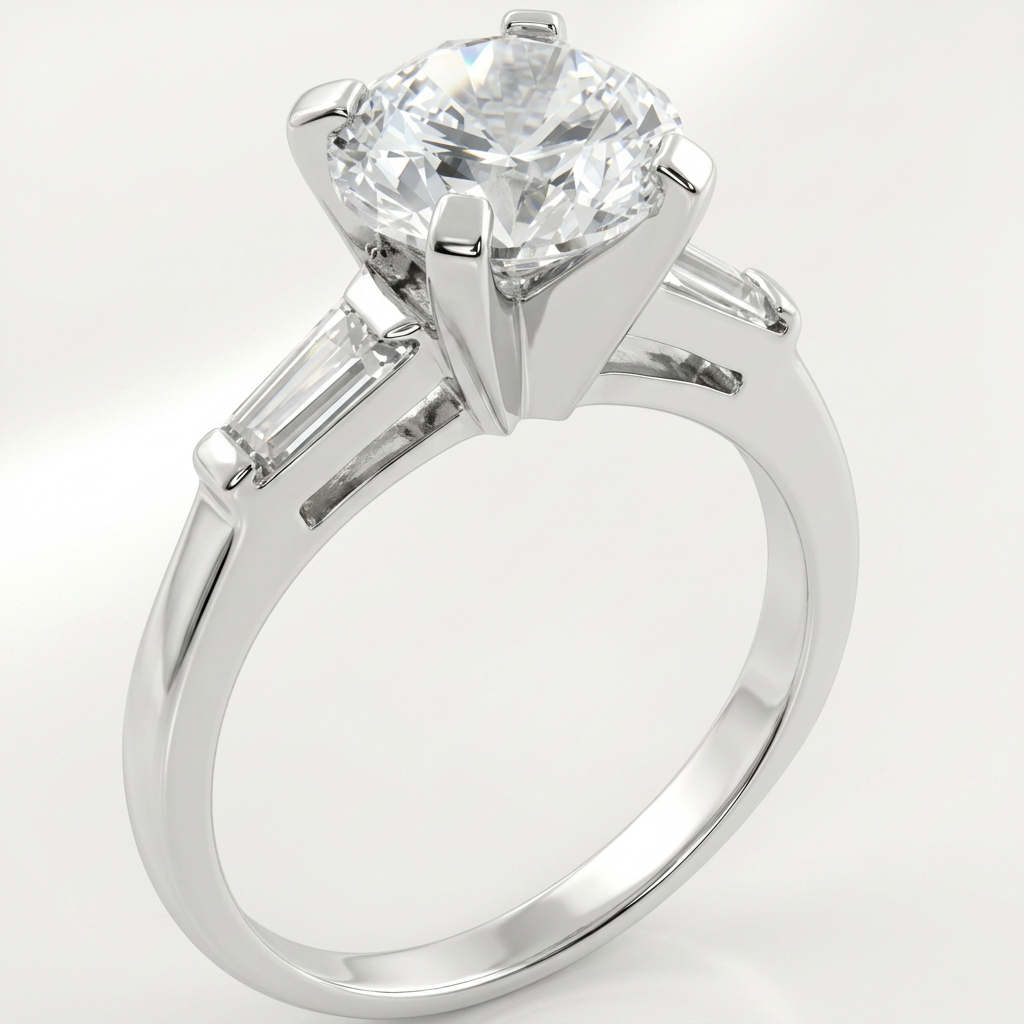 Avera Classic Triple Engagement Ring in Sterling Silver  DestGlow