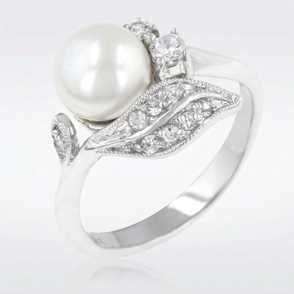 Avera Fleur Pearl Ring In Sterling Silver