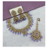 Joban Fashion Lavender Stone Work Necklace Set