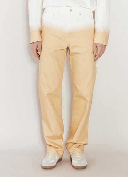 Lanvin Men Gradient-Effect Twisted Jeans by Luosophy