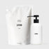 Stoneware Lotion Dispenser + Lotion Refill 