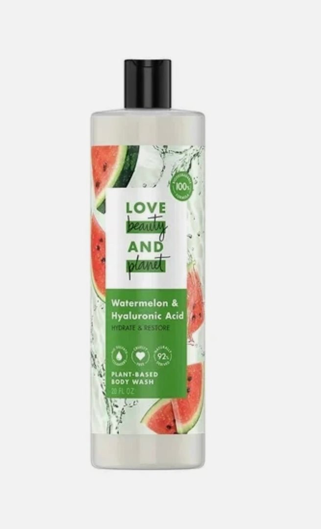 Love Beauty and Planet Watermelon &amp; Hyaluronic Acid Body Wash, 20 oz