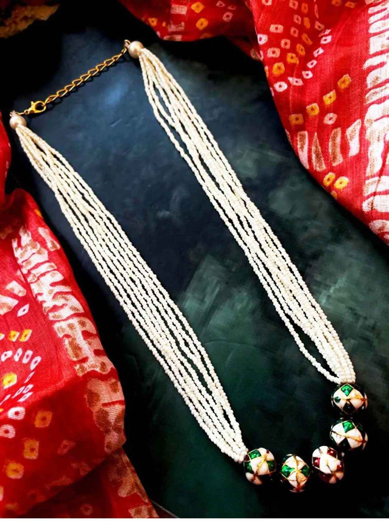 Joban Fashion Meenakari Ball Necklace