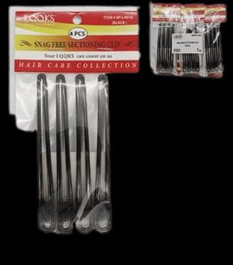 LQQKS 4.75" Snag-Free Sectioning Clip, Black