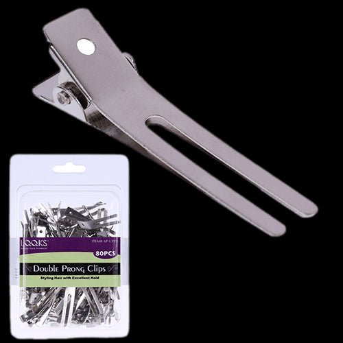 LQQKS Double Prong Clips 40 ct