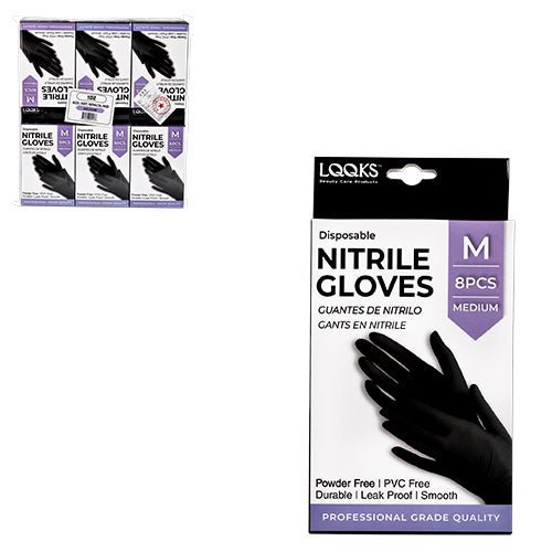 LQQKS Nitrile Glove, 8 pc/Pk, Medium - DestGlow