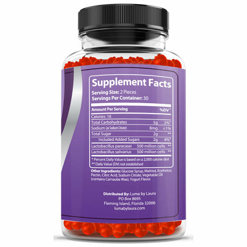 Luma Gut Gummies - Probiotic Gummies for Digestive Health, Gas & Bloating Relief