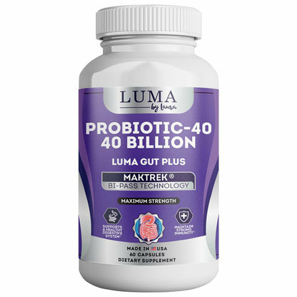 Luma Gut Plus Probiotics - Digestive Health Supplement for Men & Women