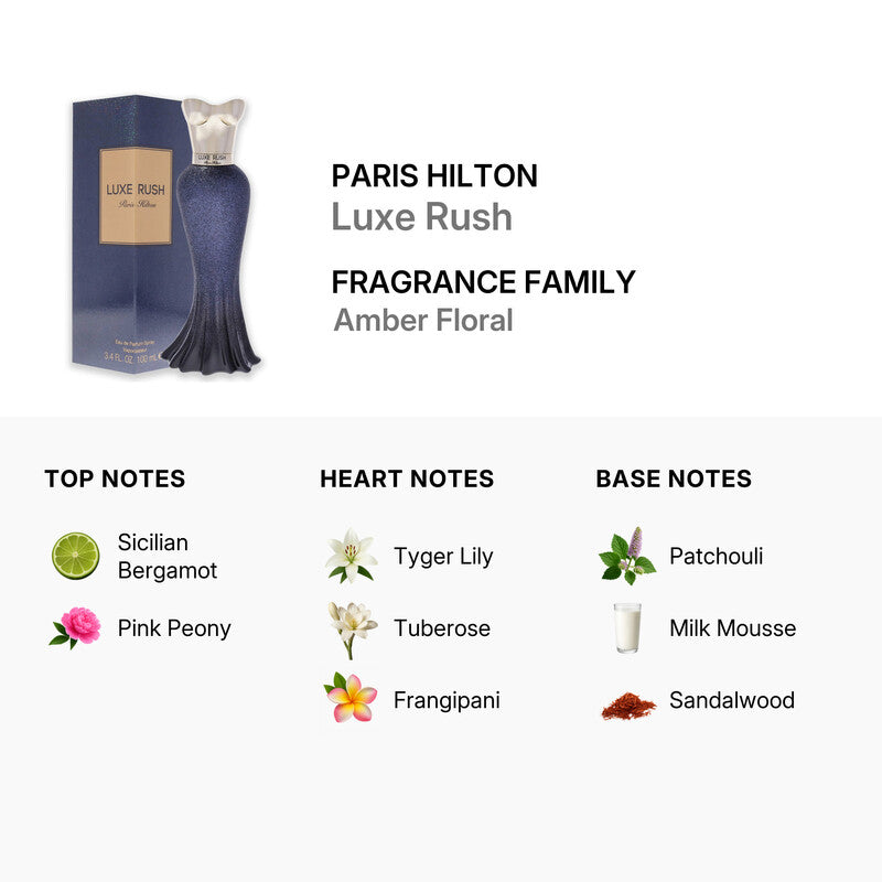 Luxe rush paris hilton eau de parfum spray for women (3.4 oz)