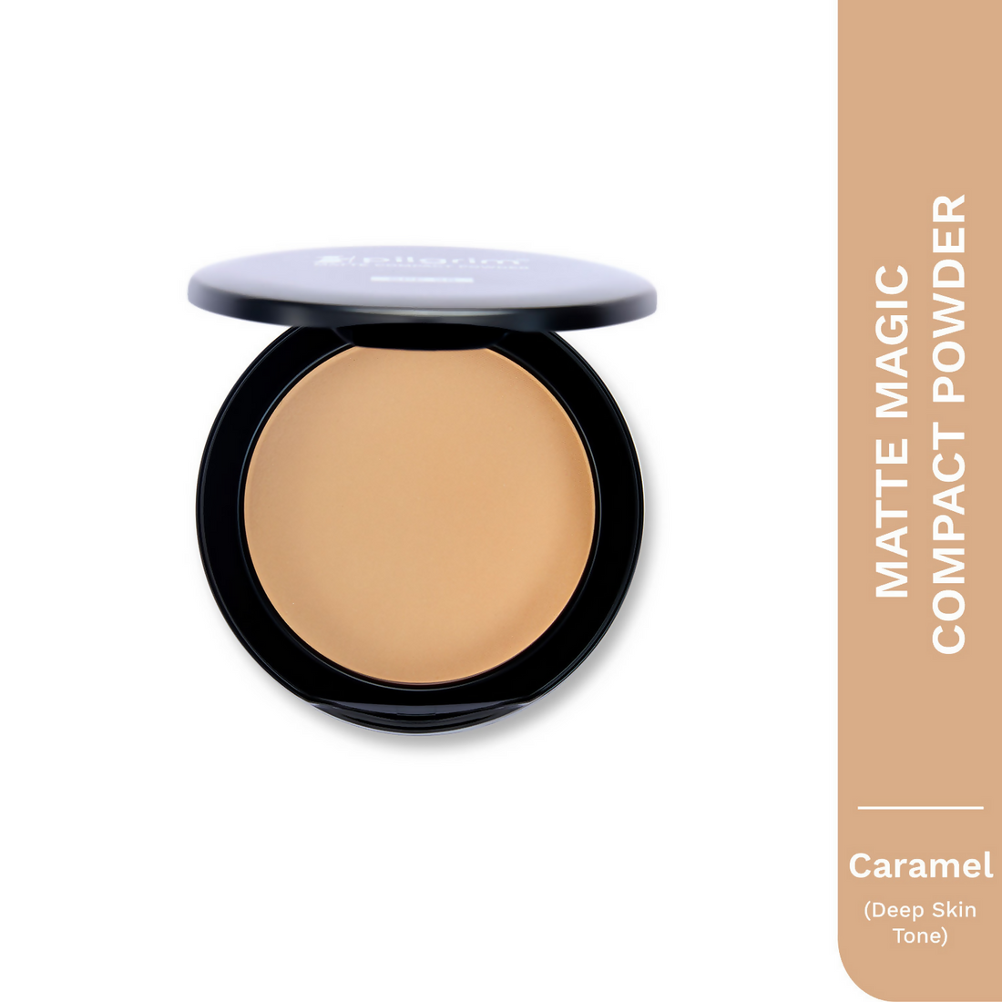 Pilgrim Matte Finish Compact Powder With SPF 25 - Caramel-25