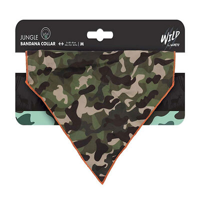 M-Pets Wild Jungle Bandana Collar for Cats &amp; Dogs Medium 15x11.5cm