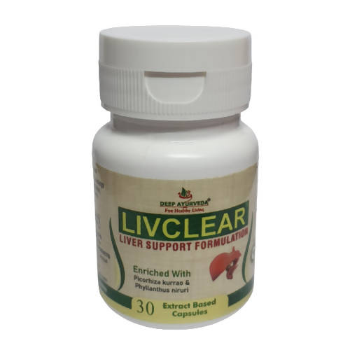 Deep Ayurveda Livclear 500mg Veg Capsules