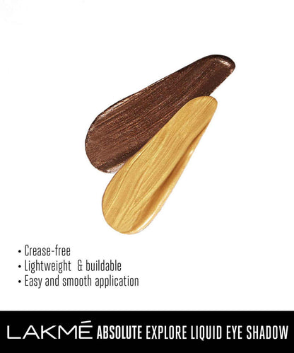 Lakme Absolute Explore Liquid Eye Shadow - Blackstar Gold &amp; Karat Gold