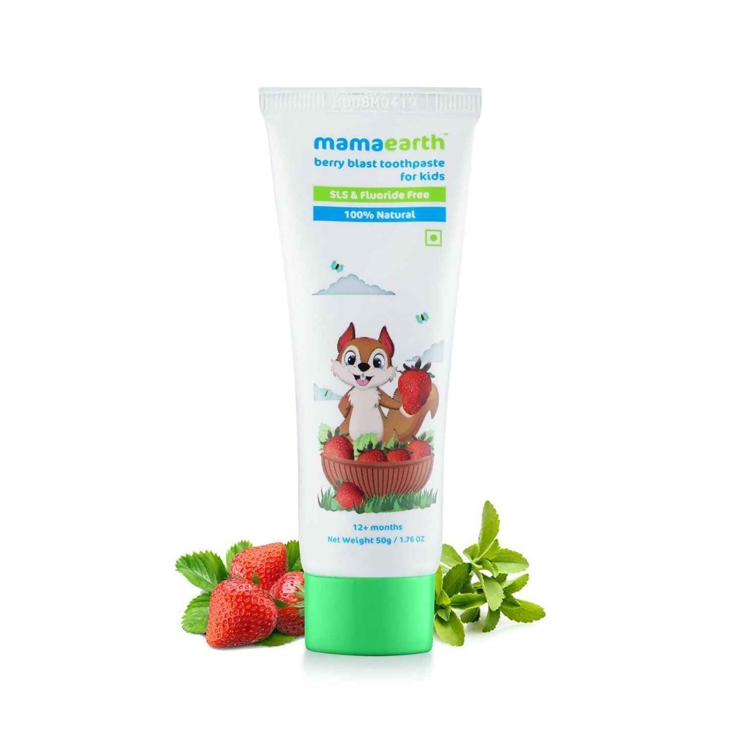 Mamaearth Natural Berry Blast Kids Toothpaste &amp; Milky Soft Natural Baby Face Cream For Babies