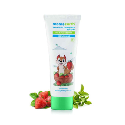 Mamaearth Natural Berry Blast Kids Toothpaste &amp; Milky Soft Natural Baby Face Cream For Babies