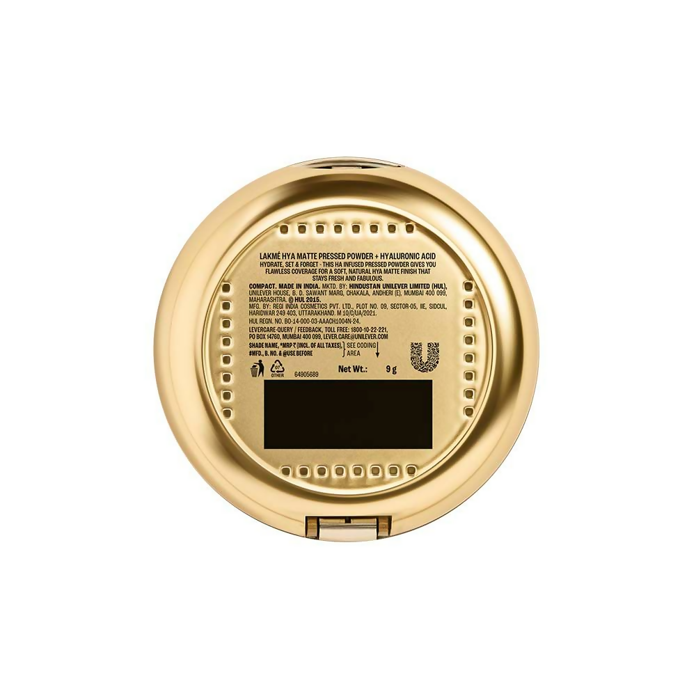 Lakme 9 To 5 Hya Matte Pressed Powder - Sand