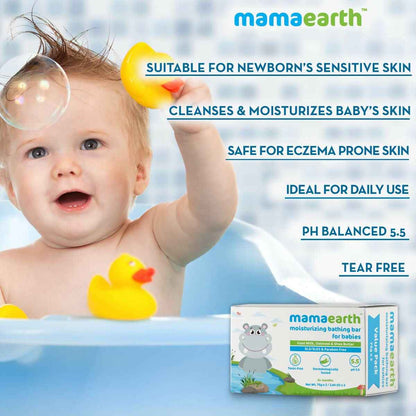 Mamaearth Moisturizing Baby Bathing Soap Bars &amp; Daily Moisturizing Lotion