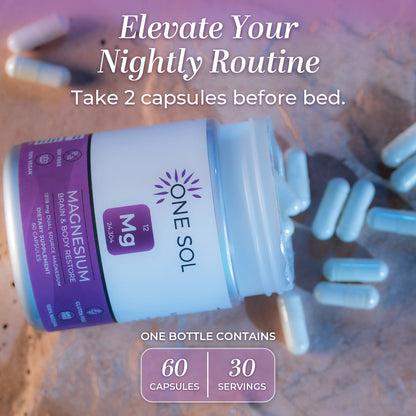 Magnesium by ONE SOL™ | Natural Plant Based Supplements