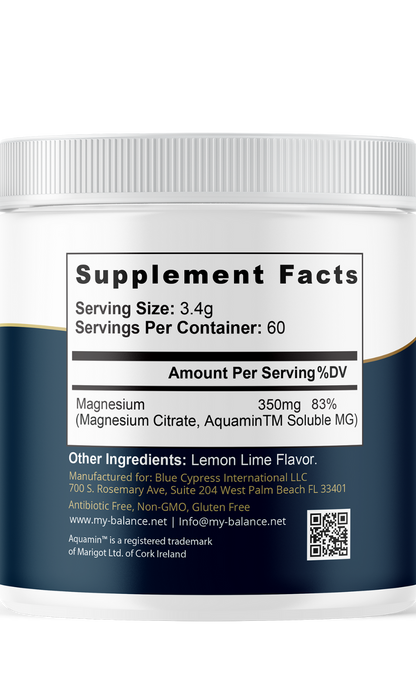 Magnesium Powder - Magnesium Citrate &amp; Aquamin™